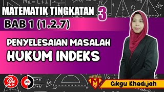 127 Penyelesaian Persamaan Melibatkan Hukum Indeks MATEMATIK TINGKATAN3 AkademiYoutuber PT3 [upl. by Grazia218]