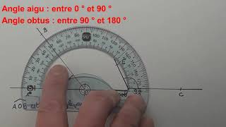 Mesurer un angle à laide dun rapporteur gradué en degrés [upl. by Lichtenfeld968]