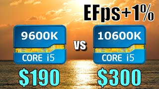 9600K vs 10600K  2060S CSGO Fortnite PUBG GTAV Overwatch [upl. by Ahseiyn]