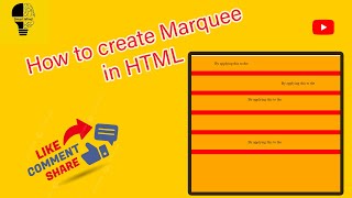 how to use marquee tag in html [upl. by Ihn]