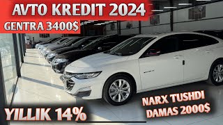 АВТО КРЕДИТ НАРХИ 2024 GENTRA 3400 14 ЙИЛЛИК AVTO KREDIT 2024 SAMARKAND Shehroz tvShexroz tv [upl. by Tinya509]