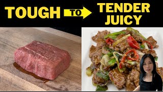 DON’T put baking soda in beef marinade  The RIGHT way to tenderize beef for stir fries [upl. by Lulita]