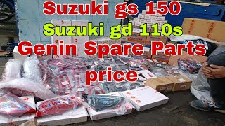 SUZUKI GS 150 SUZUKI GD 110s GENIN SPARE PARTS PRICE kashifsuzukicentre [upl. by Kancler37]