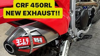 Yoshimura RS4 exhaust on my CRF 450RL [upl. by Dari]