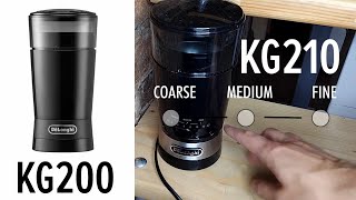 Delonghi KG200 vs KG210 how the grind adjustment works [upl. by Catton]