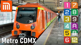 4K 🇲🇽 Mexico City Metro  All the Lines [upl. by Lynd]