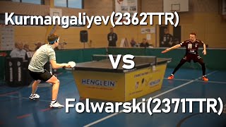 🔥HammerMatch gegen Abwehr  Kurmangaliyev2362TTR vs Folwarski2371TTR  3Bundesliga Süd [upl. by Tebor]