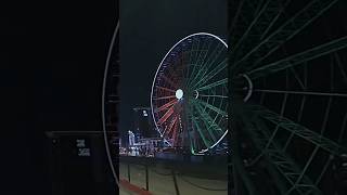 Giant glowing Ferris Wheel at night [upl. by Arquit]