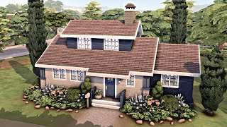 BLUE STARTER HOME 🏡 Base Game amp Growing Together  The Sims 4 Speed Build [upl. by Foulk]