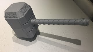 Life Size Thors Hammer Mjolnir 3d Printed Video [upl. by Nyved205]