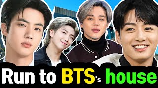 Visit all the houses where BTSs Jungkook RM Jimin and Jin live in just 15 minutes btstour 6 [upl. by Geraint]