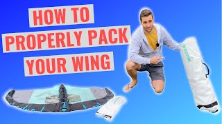 How To Properly Pack Your Wing for Wing Foiling Wing Surfing [upl. by Lavona340]