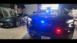 ILMODS  2022 Chevy Silverado Z71 with Police Emergency Lights from Feniex Siren Cop Light Red Blue [upl. by Arundell]