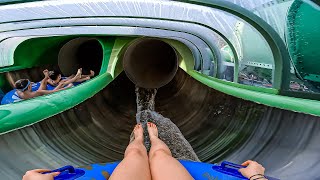 DUO Racing WaterSlide at Bellewaerde Aquapark [upl. by Noillimaxam]