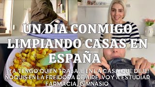 UN DÍA CONMIGO LIMPIANDO CASAS EN ESPAÑA ÑOQUIS EN FREIDORA DE AIRE VOY A ESTUDIAR FARMACIA GYM [upl. by Sisto]