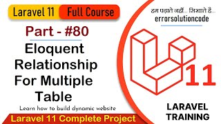 Laravel 11 Full Course  80 Eloquent relationship for multiple tables in Laravel 11 [upl. by Rasmussen]