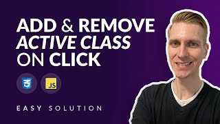 Add and Remove Active Class on Click [upl. by Auginahs]