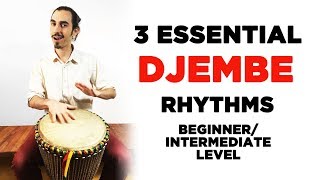 3 Essential DjembeHand Drum Rhythms for BeginnerIntermediate Level Players [upl. by Nebe96]