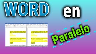 Forma FaCIL de ver 2 ARCHIVOS de WORD en PARALELO [upl. by Alyled]