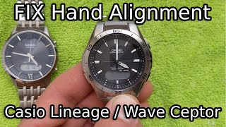 FIX Hand Alignment  Casio Wave Ceptor amp Lineage  5161 Movement [upl. by Samson]