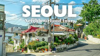 Seoul Neighborhood Tours  Exploring Trendy Cafes Restaurants amp Shops  Life in Seoul Korea VLOG [upl. by Bellew]