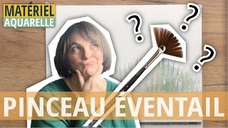 Le Pinceau éventail A quoi sertil  Démo aquarelle avec ce pinceau marrant [upl. by Leasi23]