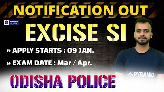 excise si recruitment 2023  odisha police si  full details  Pyramid Classes  ossc excise si [upl. by Kinsman191]