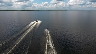 Wright Patman Lake  Drone WakeboardSki [upl. by Rangel]