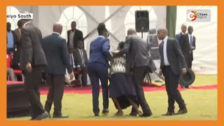 Woman briefly disrupts President Rutos speech during Kelvin Kiptums funeral service [upl. by Keven]