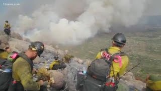 Tribute honors 19 Granite Mountain Hotshots killed in Yarnell Hill Fire [upl. by Aitnohs]