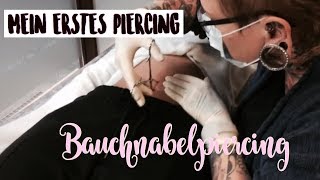 Mein ERSTES Piercing  Bauchnabelpiercing  Close up 😳 [upl. by Nodnerb]