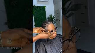 Loc extension and style on short hair [upl. by Artined]