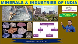 RI ICDS amp ALL ODISHA EXAMS II30MCQS IN 20 MINSII MINERAL amp INDUSTRIES OF INDIA RabisirGeography [upl. by Eniotna182]