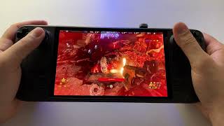 Doom Eternal  Steam Deck OLED handheld gameplay  Steam OS [upl. by Odnomra]