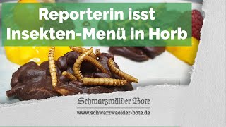 Reporterin isst InsektenMenü in Horb [upl. by Aivil623]