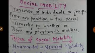 4 Types of SOCIAL MOBILITY explanation in Hindi [upl. by Annirac415]