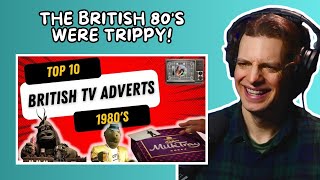 American Reacts to Top 10 British Ads From The 1980s [upl. by Kaehpos]