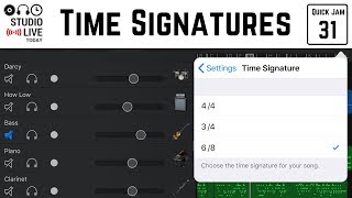 How to change time signature in GarageBand iOS iPhoneiPad [upl. by Vacla]