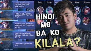 ZAPNU hindi NAKILALA ng kakampi sa RANK ayaw pagamitin ng CLAUDE [upl. by Kenta]