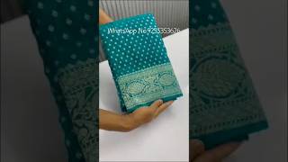 CGreen shade Dot Motif Katan silk saree More inquiries No9235353626 saree shopping sareelove [upl. by Ived]