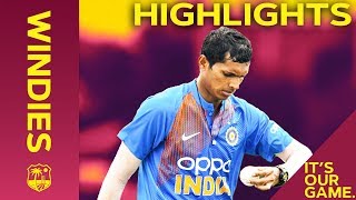 Saini Shines On Debut  Windies vs India  Match Highlights  1st IT20 2019 [upl. by Yolane]