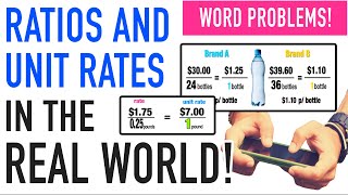 Ratios and Unit Rate Examples and Word Problems [upl. by Humfrey]