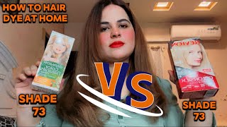 How to hair dye at home  Revlon 73 shade vs Garnier 73 colour  Kon sa colour acha hai [upl. by Ardys]