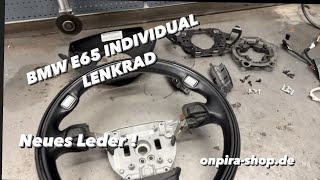 BMW E65 INDIVIDUAL Lenkrad neu beziehen  KENO [upl. by Cade]