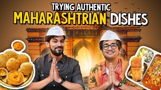 Trying Authentic Maharashtrian Dishes  Ok Tested [upl. by Aneek]