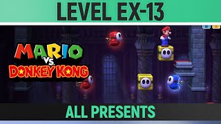 Mario vs Donkey Kong  Level Ex13  All Presents  Gifts Expert [upl. by Berna104]