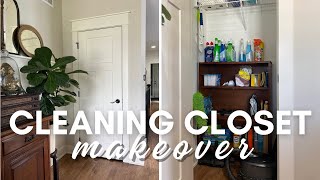 Cleaning Closet Makeover  Functional Storage [upl. by Eiramadnil215]