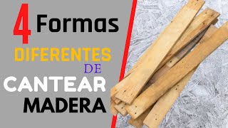 4 Formas DIFERENTES de cantear madera de PALETS [upl. by Glialentn]