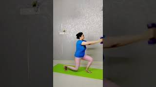 Lunge amp shoulder raise shortvideo shorts [upl. by Eecrad960]