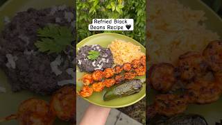 Easy Refried Black Beans Recipe mexicanfood refriedbeans recipe recetas frijoles [upl. by Jola]